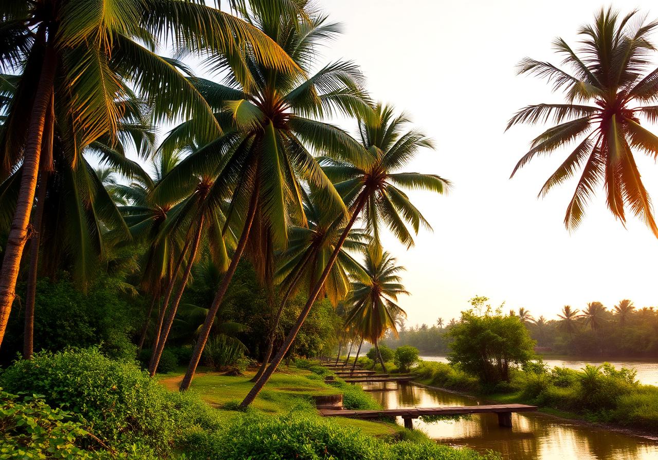 Sungai & Pohon Kelapa